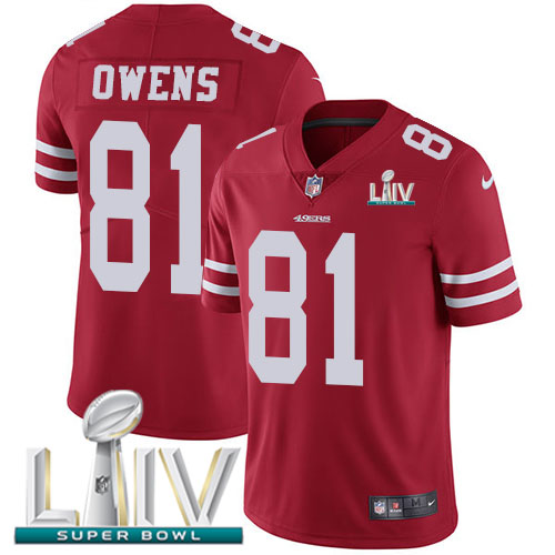 San Francisco 49ers Nike #81 Jordan Matthews Red Super Bowl LIV 2020 Team Color Men Stitched NFL Vapor Untouchable Limited Jersey->women nfl jersey->Women Jersey